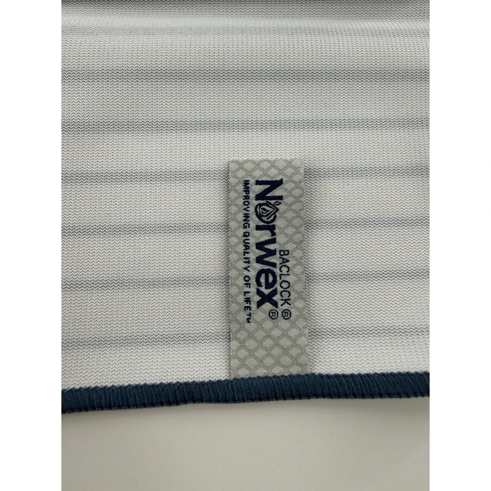 NEW Norwex Window Cloth Cleaning Microfiber with BacLock Blue White Stripes